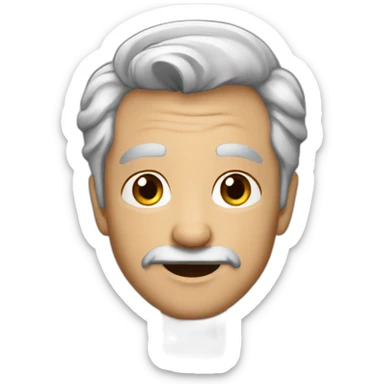 50 years with gray hair, glass sticker