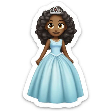 Me wearing a princess dress  sticker