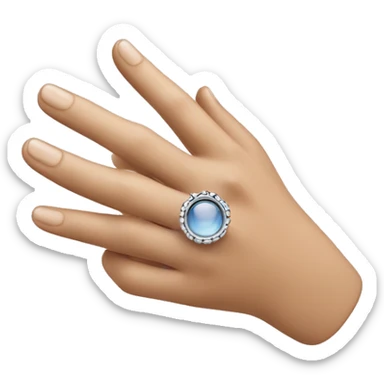 finger with pandora ring sticker
