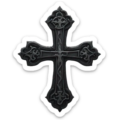 gothic cross  sticker