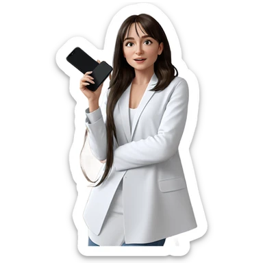 realistic portrait of girl sticker