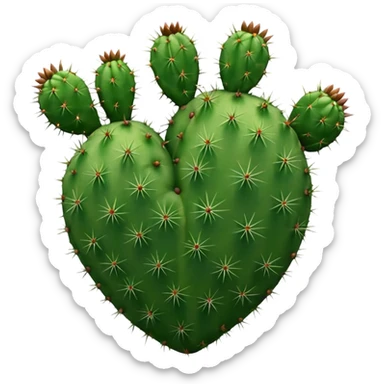 Cactus heart 1:1 sticker