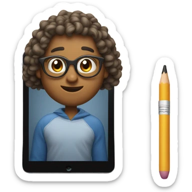 An ipad and an Apple Pencil sticker
