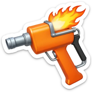 flame thrower realistic sticker