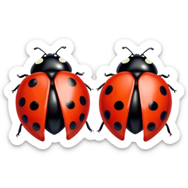 ladybug earrings sticker