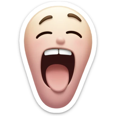 Pastel yawning emoji sticker