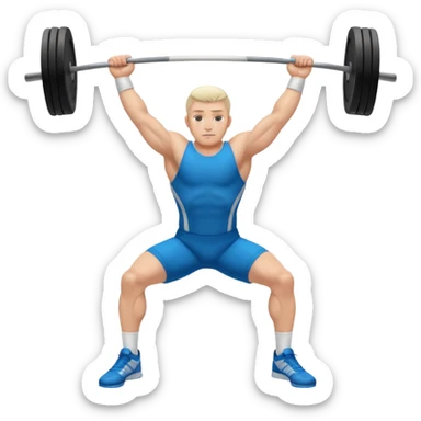 white sportsman in the playground, dressed  in sport suit on sports horizontal bars sticker