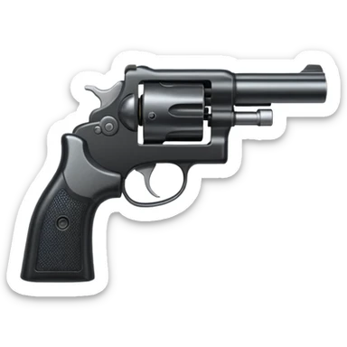 Gun revolver sticker