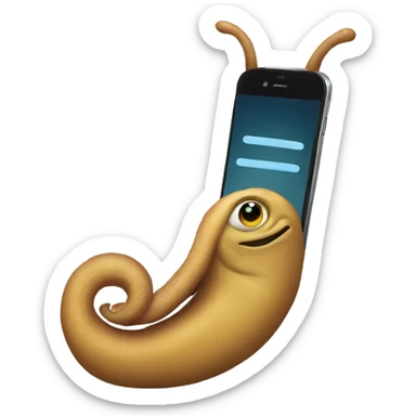 Slug on phone  sticker