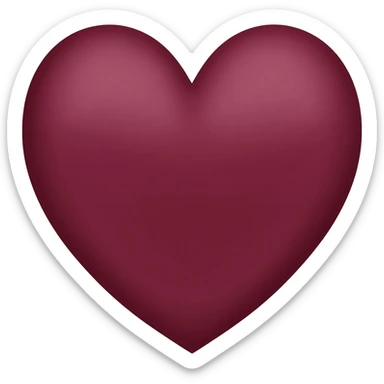 Maroon heart emoji sticker