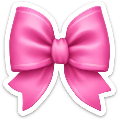 Pink bow sticker