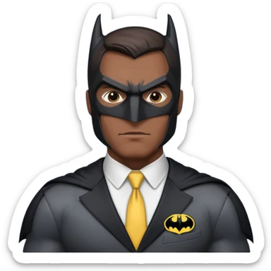 caucasian batman standing sticker