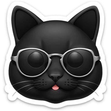 Cat with sunglasses sticker