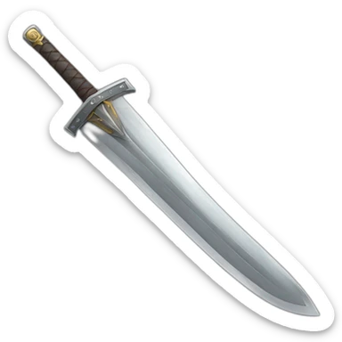 Sword blade made of a building sticker