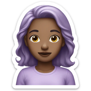 pastel purple girl sticker