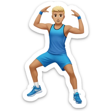 A person doing the griddy dance on top of Jake paul sticker