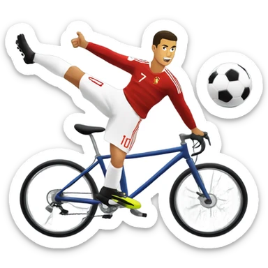 cristiano ronaldo doing a bycicle kick sticker