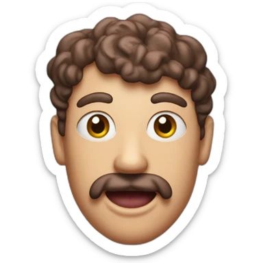 Mett Damon - a face sculpted from ground beef sticker