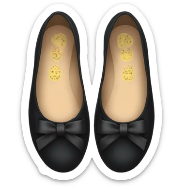 black ballet flats with bows sticker