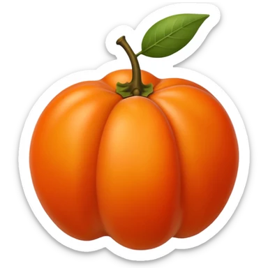 persimmon fruit simple sticker