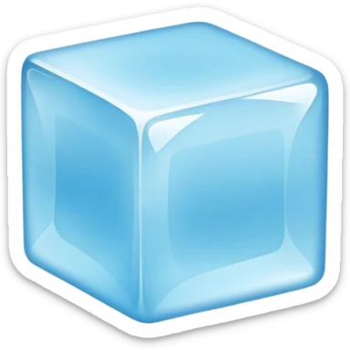 a ice blue square sticker