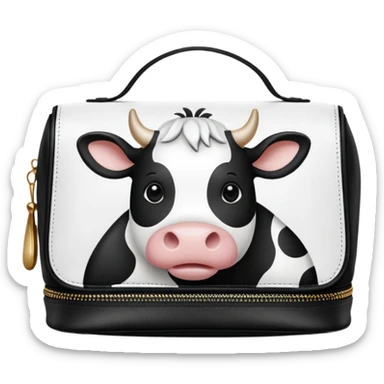 Cow patterned cosmetic bag sticker