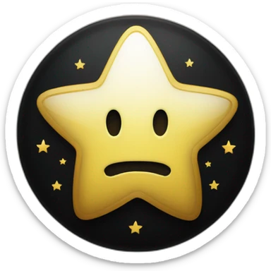 Badge avec une étoile sur un fond noir sticker