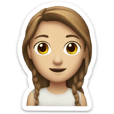 Outside of a white Subaru XV with a brown haired white girl inside the window sticker