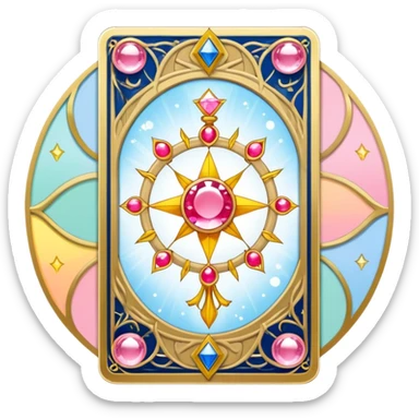 magical tarot-like card inspired by the Clow Cards from Cardcaptor Sakura sticker