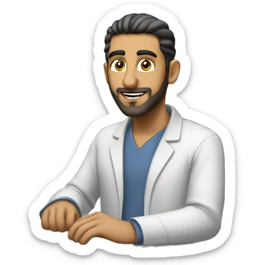 arabic male software engineer using computer sticker