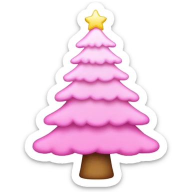 pink Christmas tree  sticker