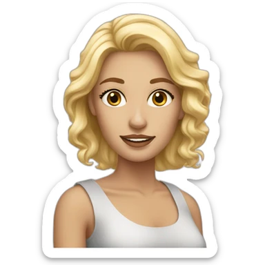very beautiful blonde woman sticker
