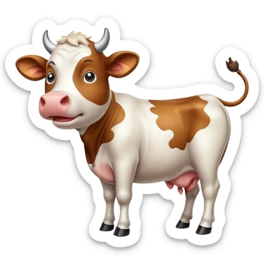 Farting cow sticker