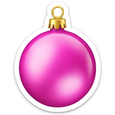 Pink christmas decorations sticker
