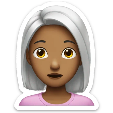 b girl crying  sticker