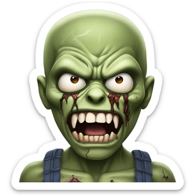 Zombie Spiderman angry Face  sticker