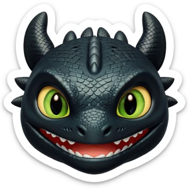 Toothless face only from how to train your Dragon accurate  sticker
