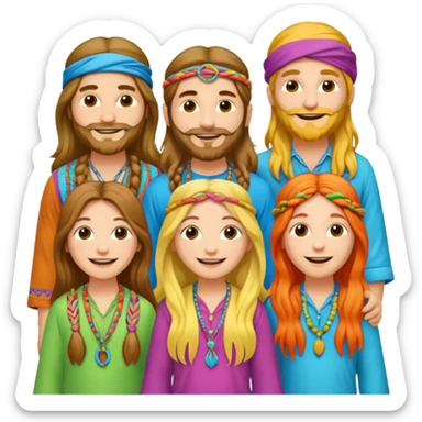 hippies sticker