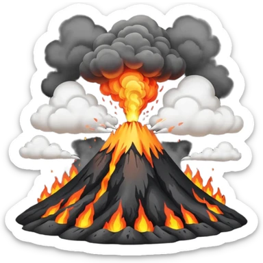 volcano sticker