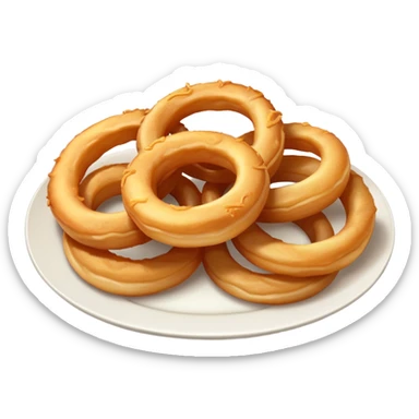 Plate of onion rings sticker