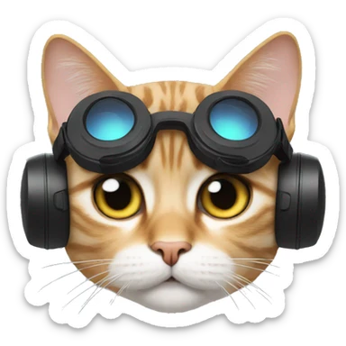 Cat vr sticker