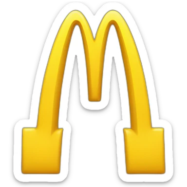 yellow mcdonald's "M" sticker