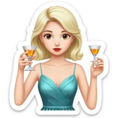 21st birthday girl taking a shot sticker