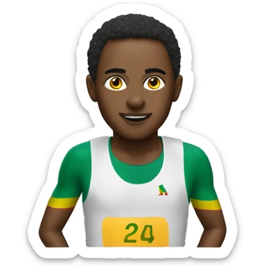 Ethiopian Marathon Runner sticker