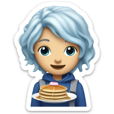 a blueberry pancake scottish cup of ice cream pickle girl filling full of love sticker