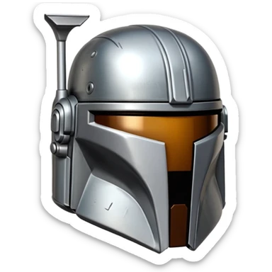 the mandalorian helmet (NOT jango fett) sticker