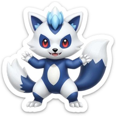 Oshawott-Zoroark-Meowstic-fusion sticker