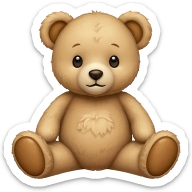 beige teddy bear sticker