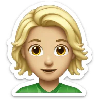 Blond soccer girl sticker