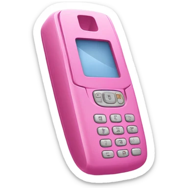 Pink flip phone sticker